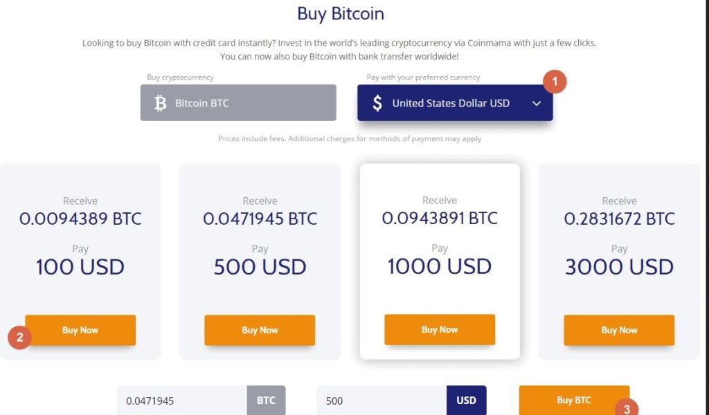 Achter Bitocoin avec coinmama